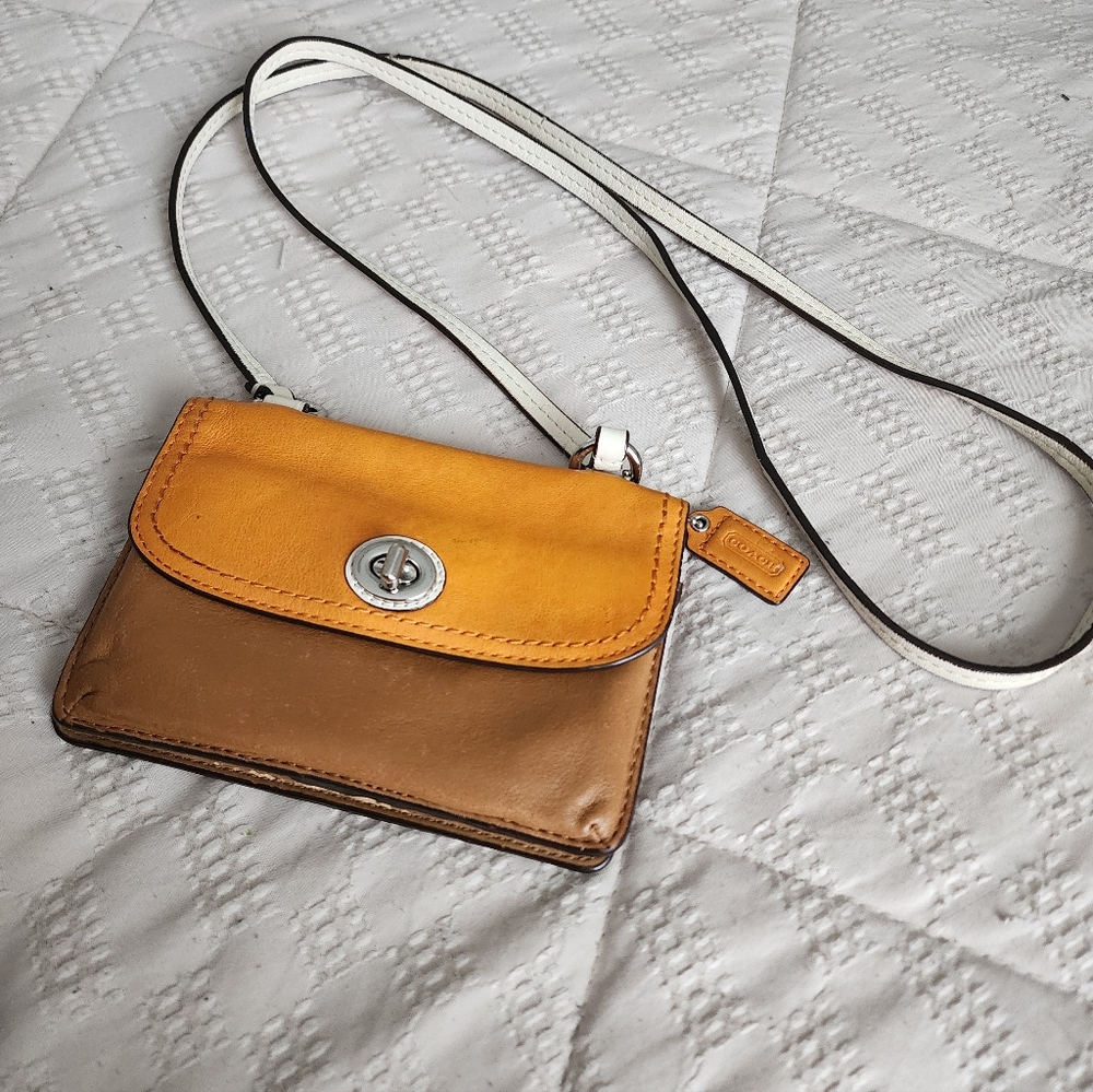 Coach Rust and Brown Crossbody Bag